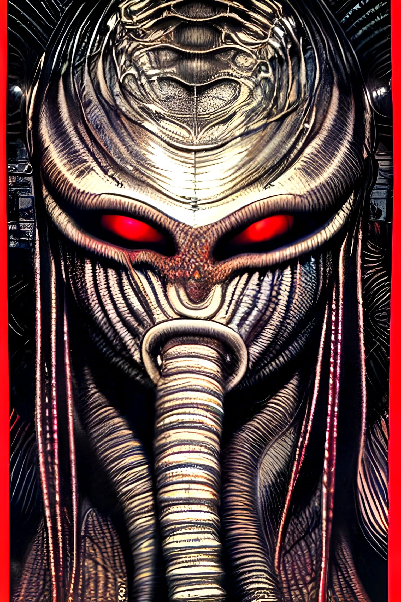 Eerie Alien Queen in Sci-Fi Style