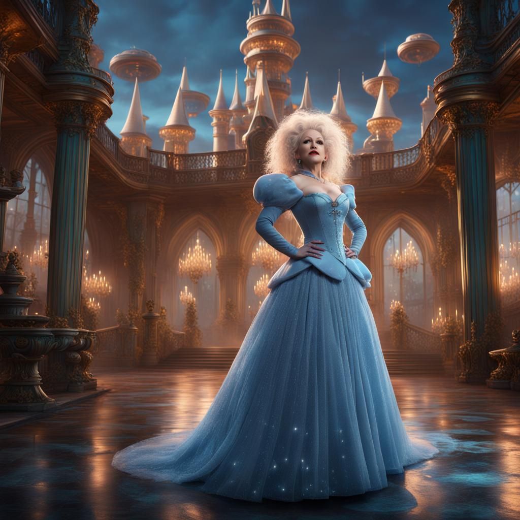 Cyndi Lauper as Cinderella: Detailed Matte Painting