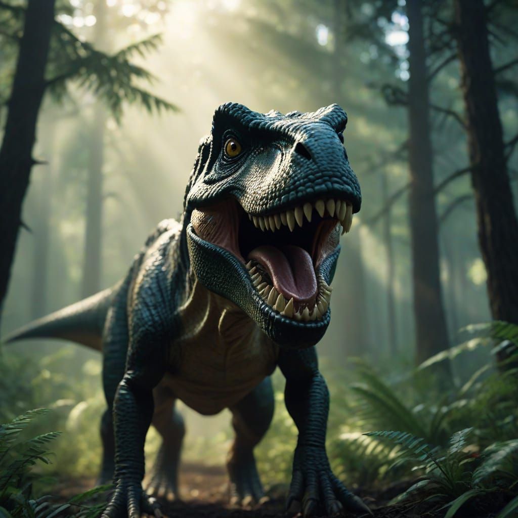 Majestic T-Rex in Golden Hour Glory