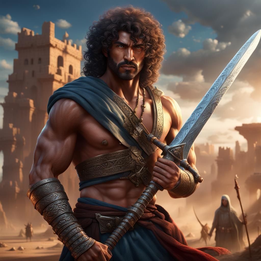 Arab Swordsman: Detailed Matte Painting in 8K