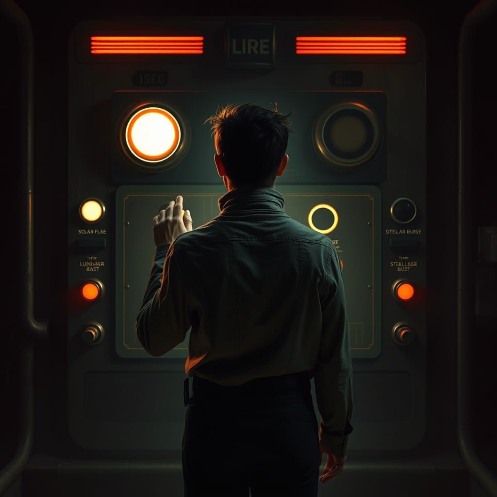 Retro-Futuristic Dilemma in Moody Atmosphere