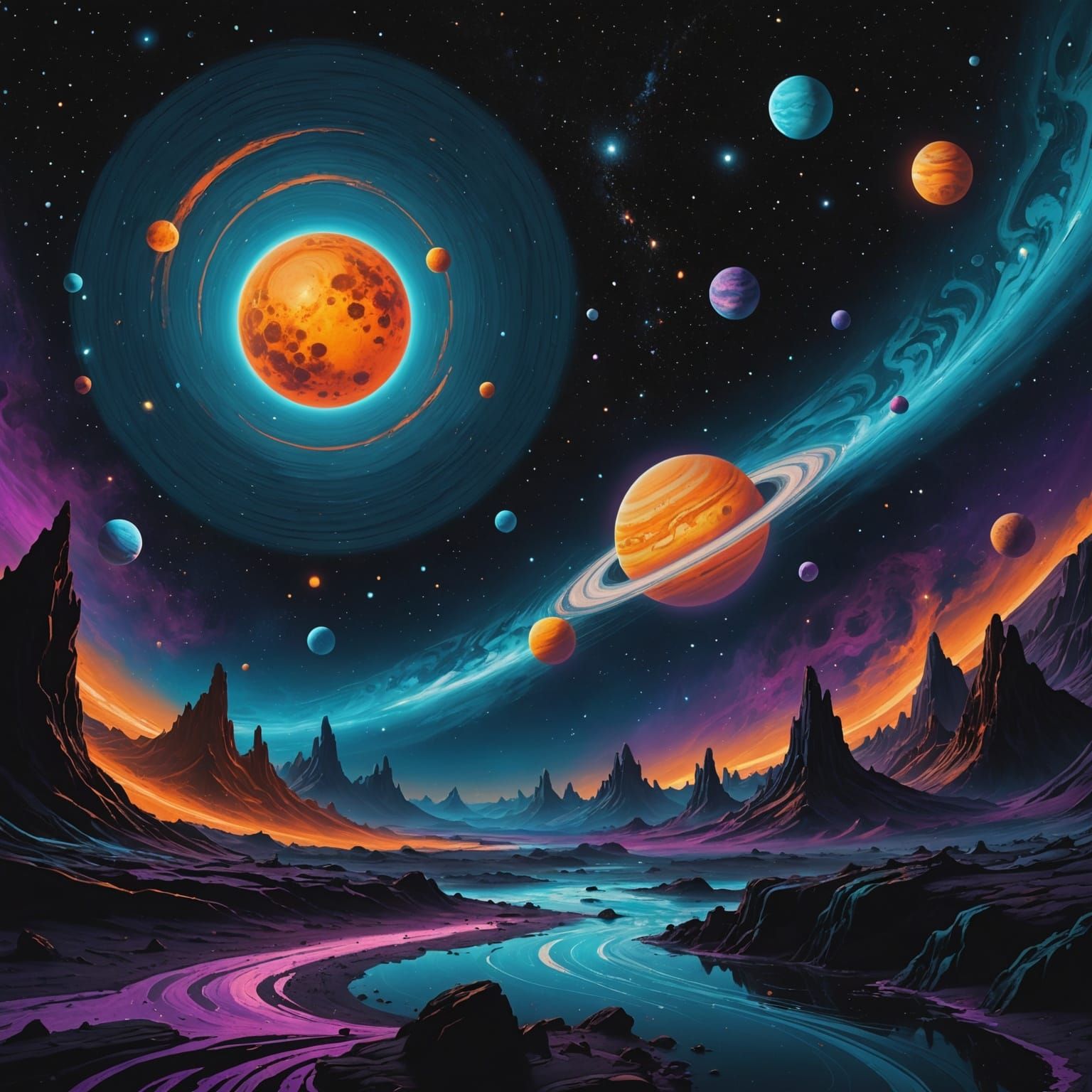 Swirling Galaxies and Vivid Planets in Deep Color