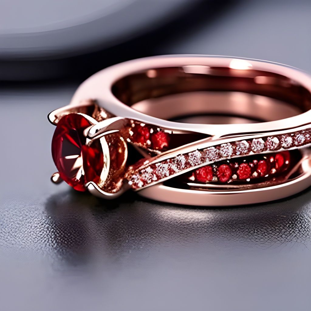 Red Diamond and Gold Rings in 4K