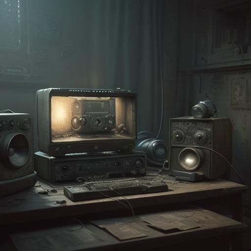 Detailed 3D Render of a Vintage Radio