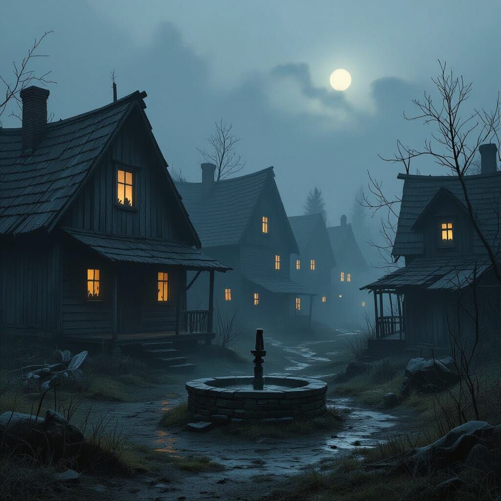 Ethereal Whispers in Abandoned Village