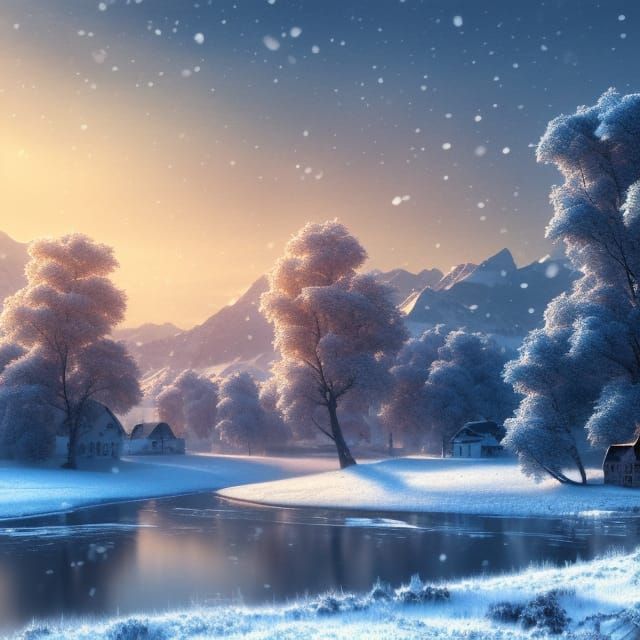 Winter Wonderland: A Detailed Matte Painting