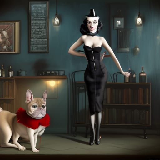 Siamese Cat and Bulldog Fall in Love: Noir Film