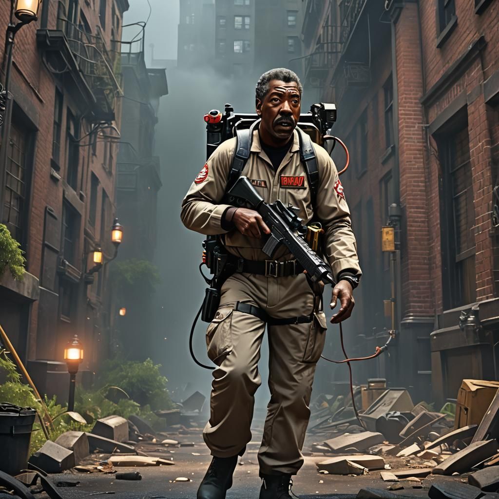 Ernie Hudson as Ghostbuster: Detailed Matte Painting