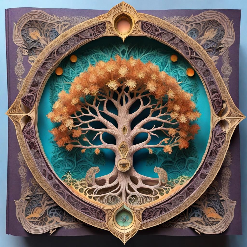 Magical Pop-Up Tree of Life in Pastel Colors