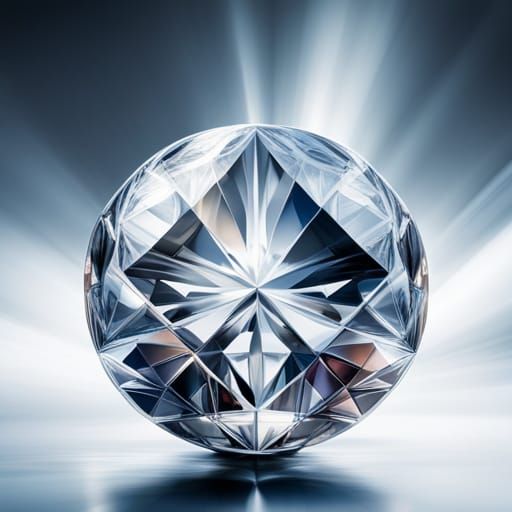 Sparkling Diamond Abstract Art With Glittering Facets