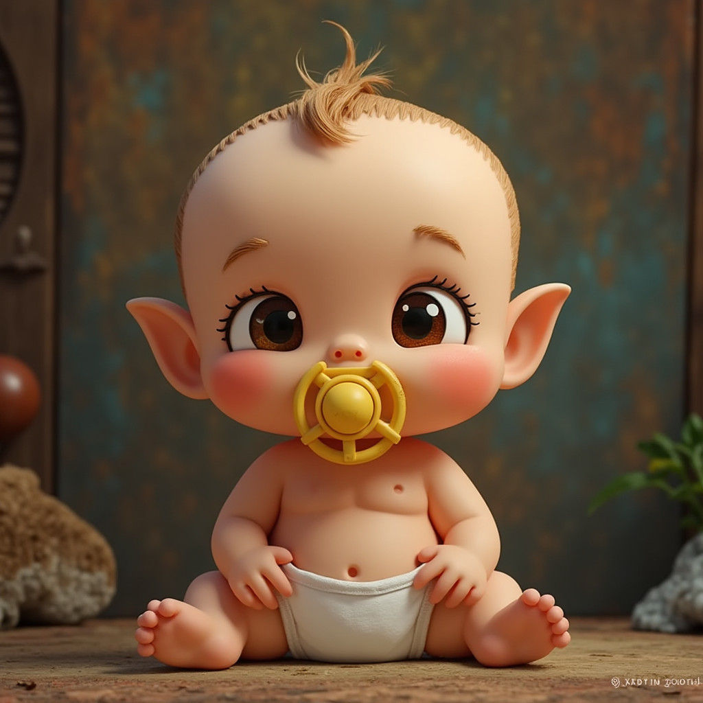 Chubby Baby Avatar in Fantasy Concept Art Style