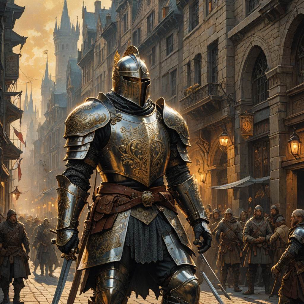 Medieval Knight in Modern Chaos