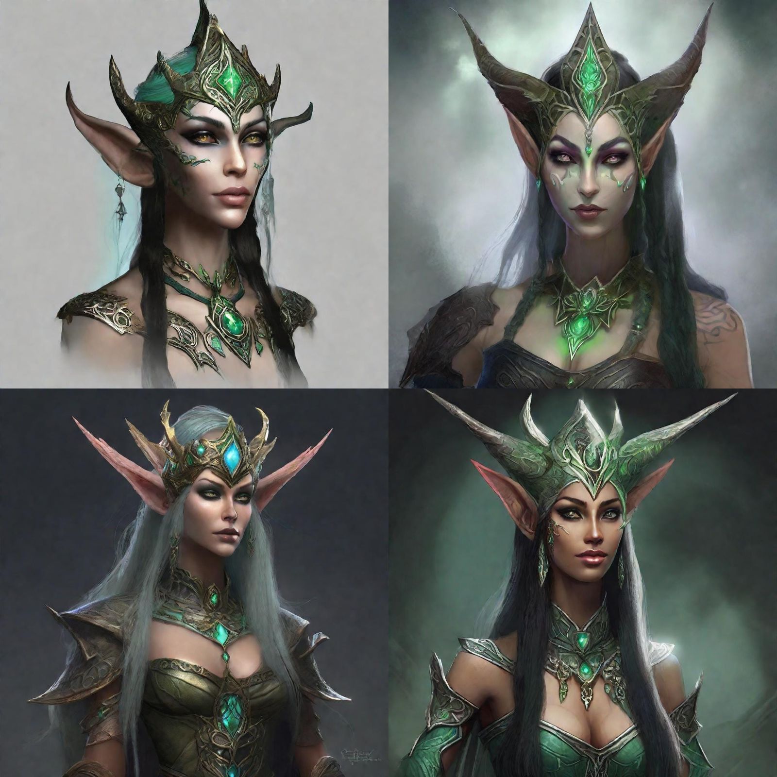 Demon Elven Enchantress: Fantasy Art