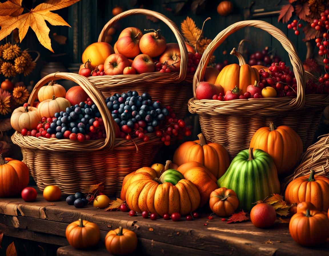 fall harvest, fresh fruit