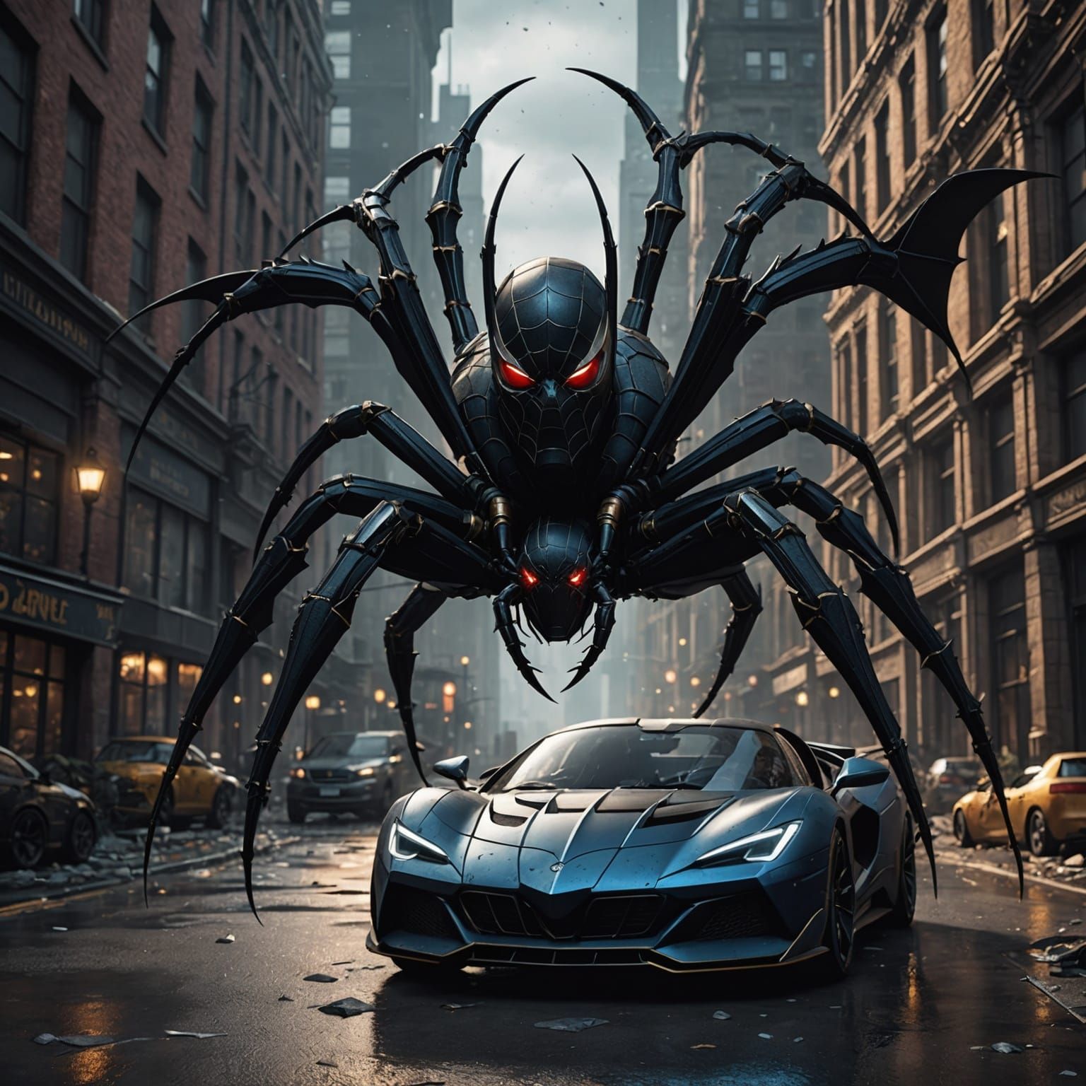 Spider-Man and Batman: Detailed Fantasy Concept Art