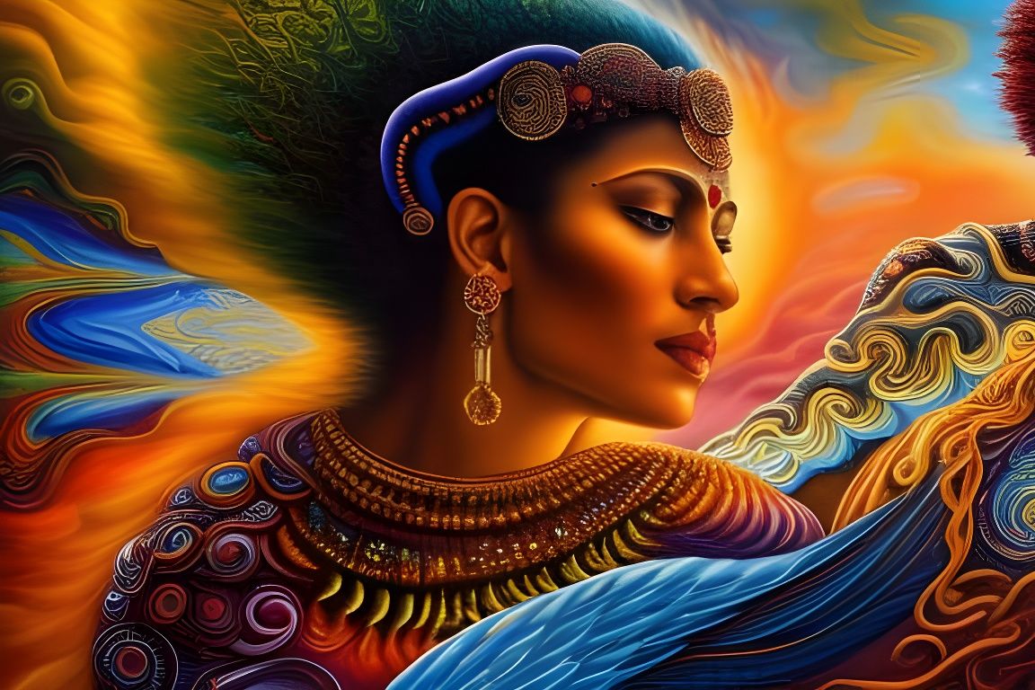 Fire God and Water Goddess Behold Creation