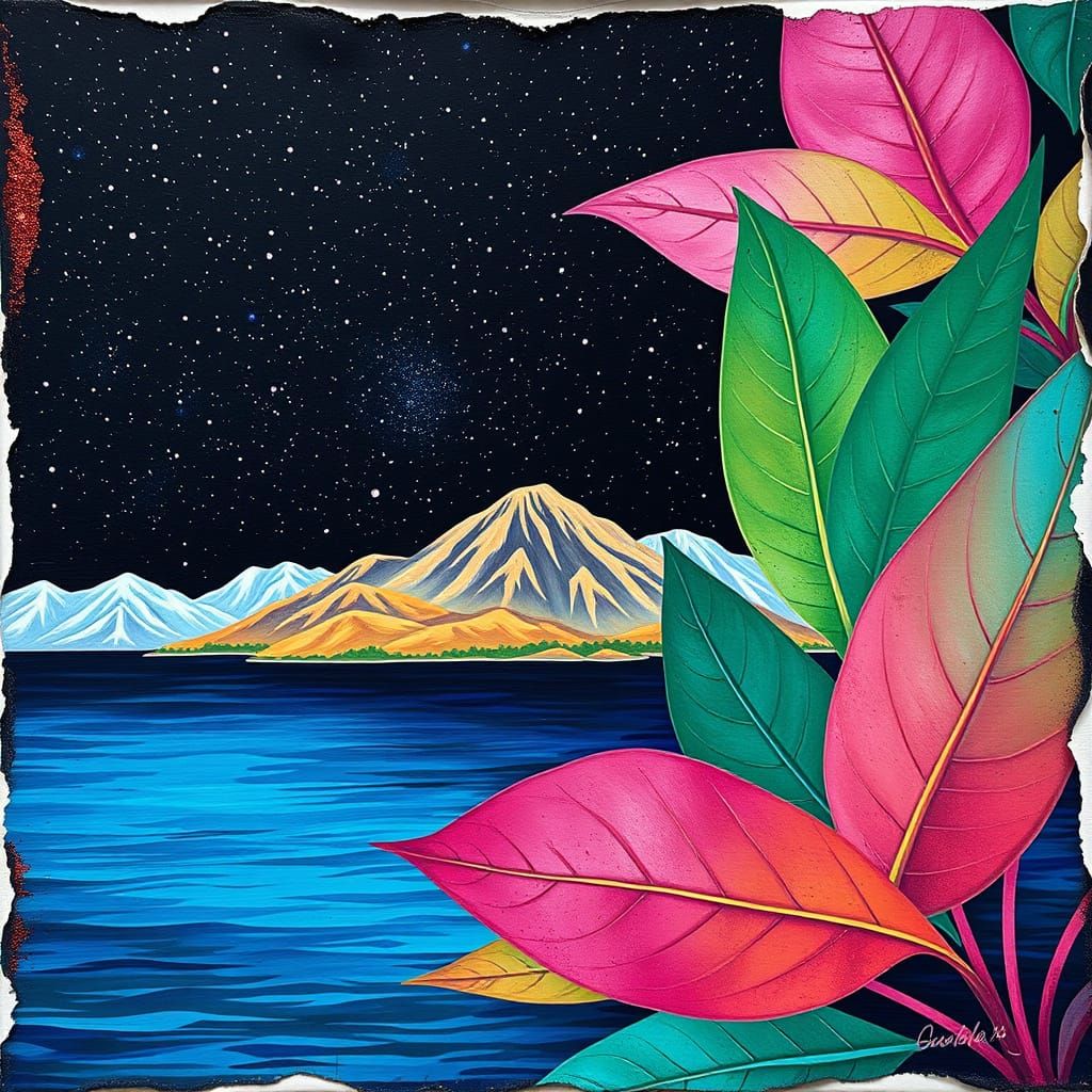 Isla del Sol: Psychedelic Lake Titicaca Painting