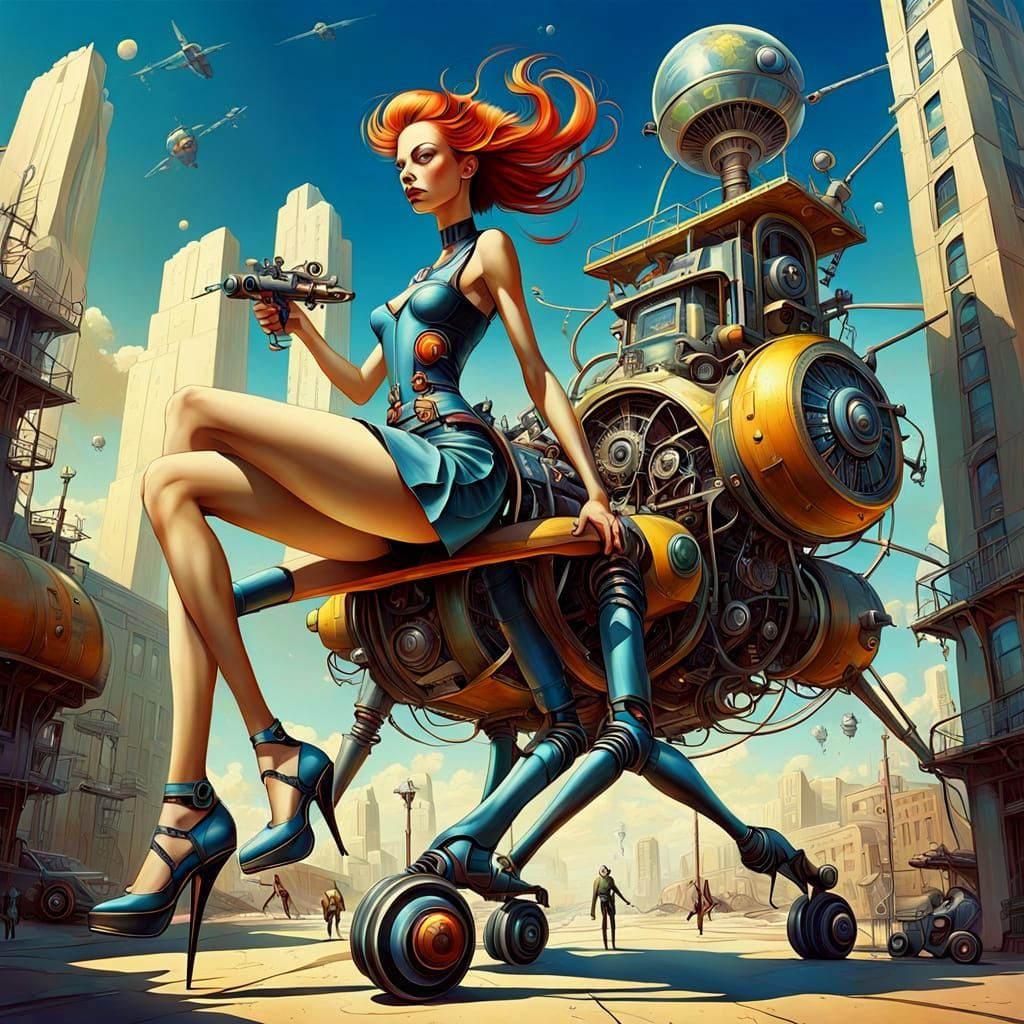 Robot girl ride