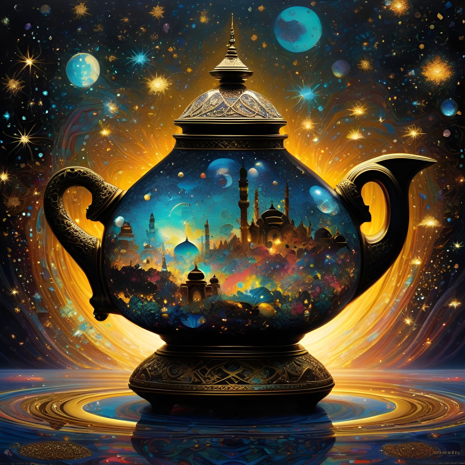 Arabian nights magic lamp