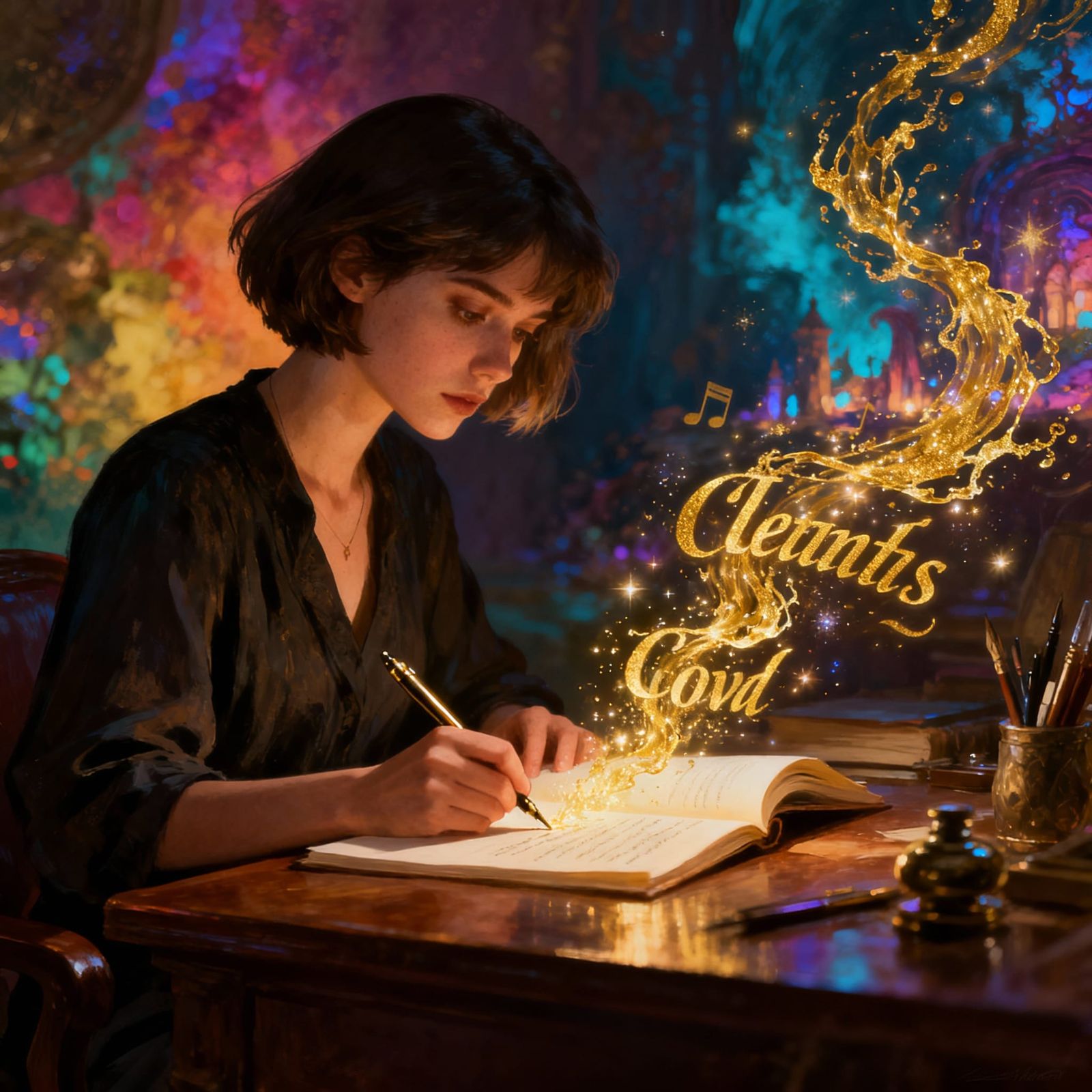 Writer's Golden Words Create Magical Scenes in Hyperrealisti...