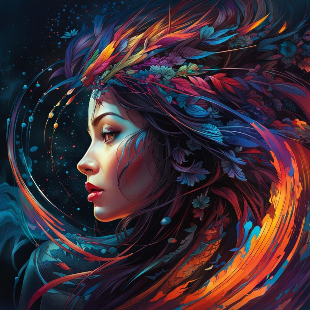 Robotic Sci-Fi Dreamcatcher in Fantasy Art Style