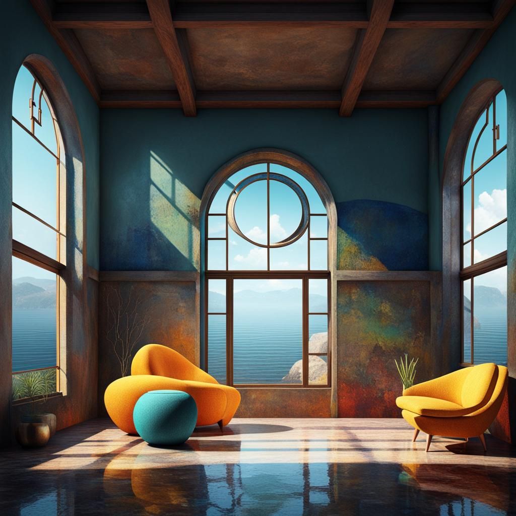 Abstract Art in Complementary Colors