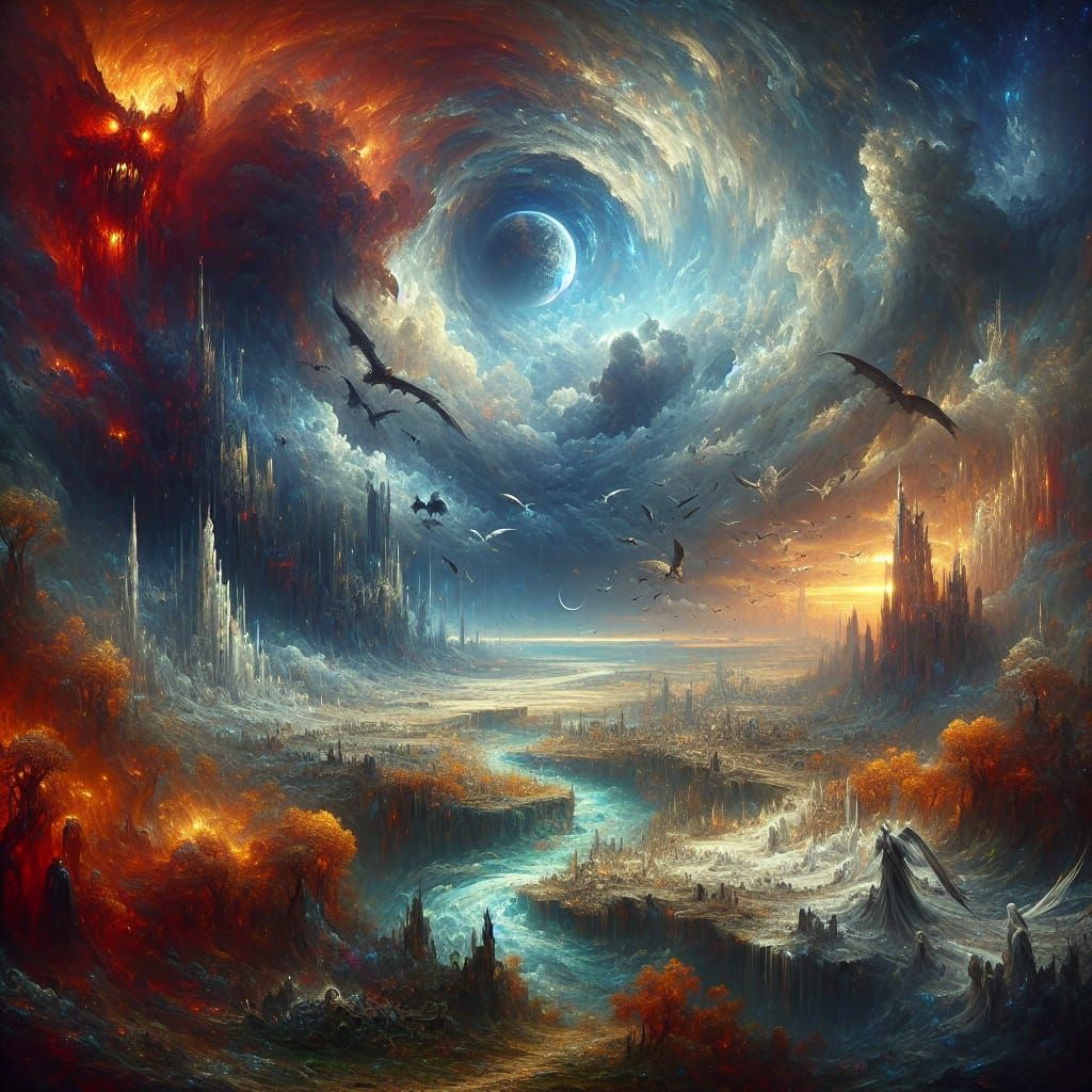 Biblical End Times: A Matte Painting of Prophecy