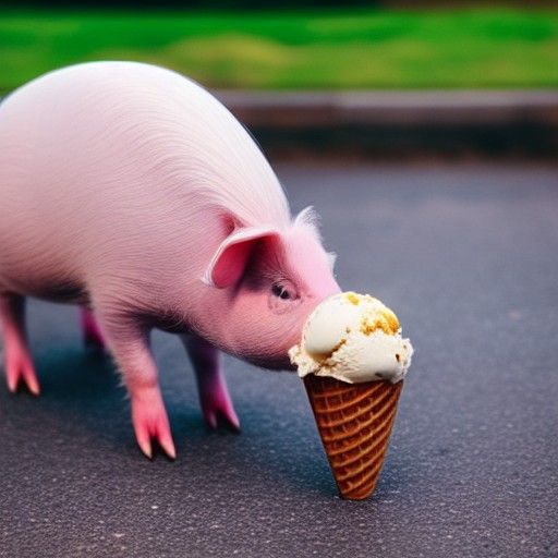 Piggy Enjoys Ice Cream, Pokemon Style