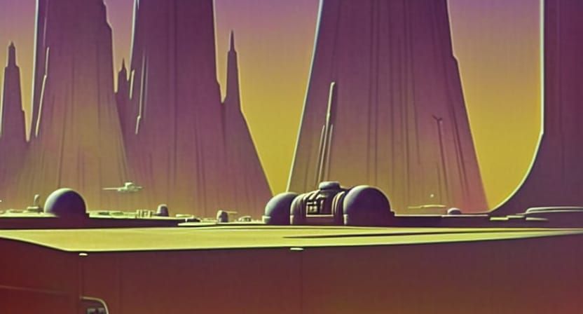 Mos Eisley Spaceport: Hyperdetailed Sci-Fi Concept Art