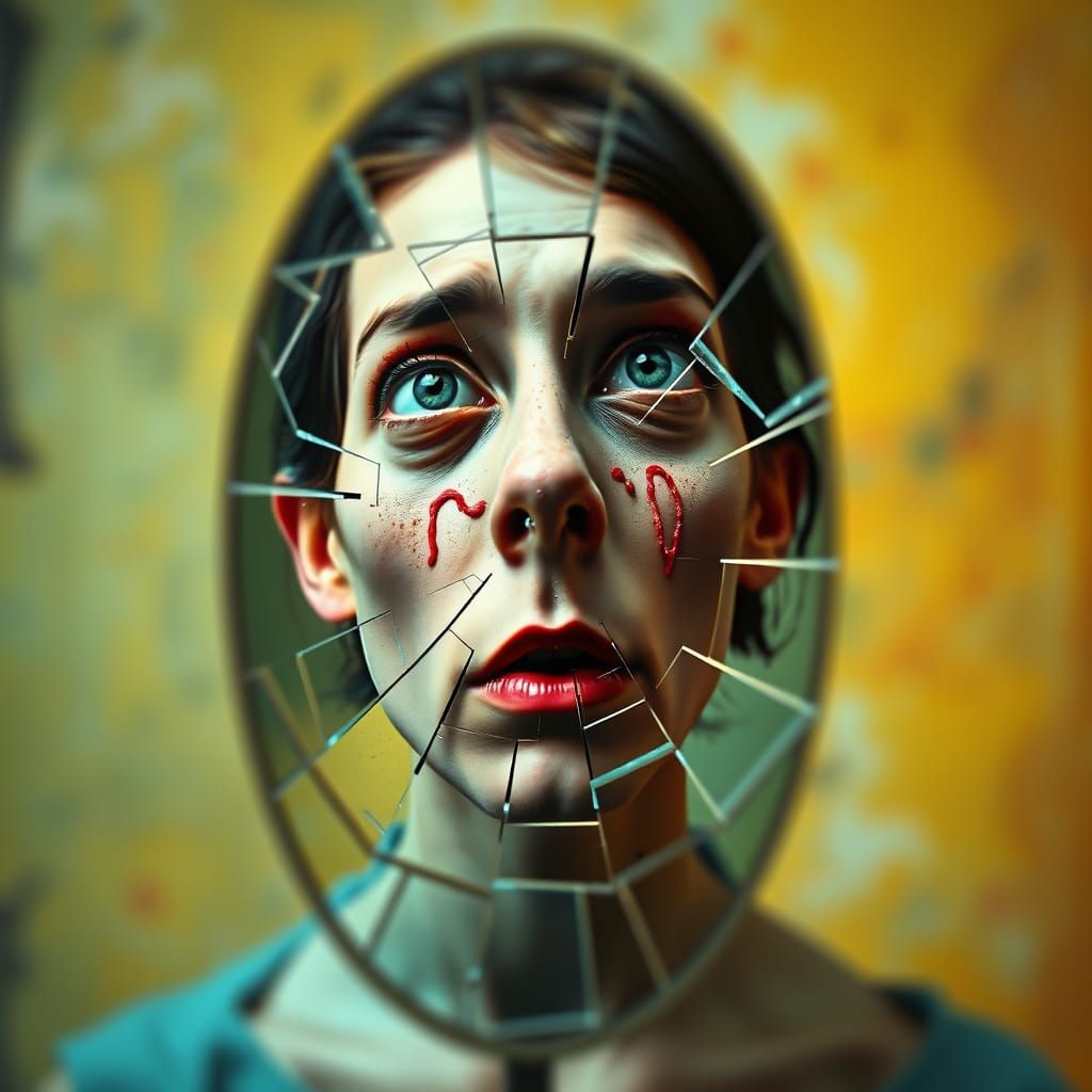 A Person's Reality Unravels in a Dreamlike Landscape