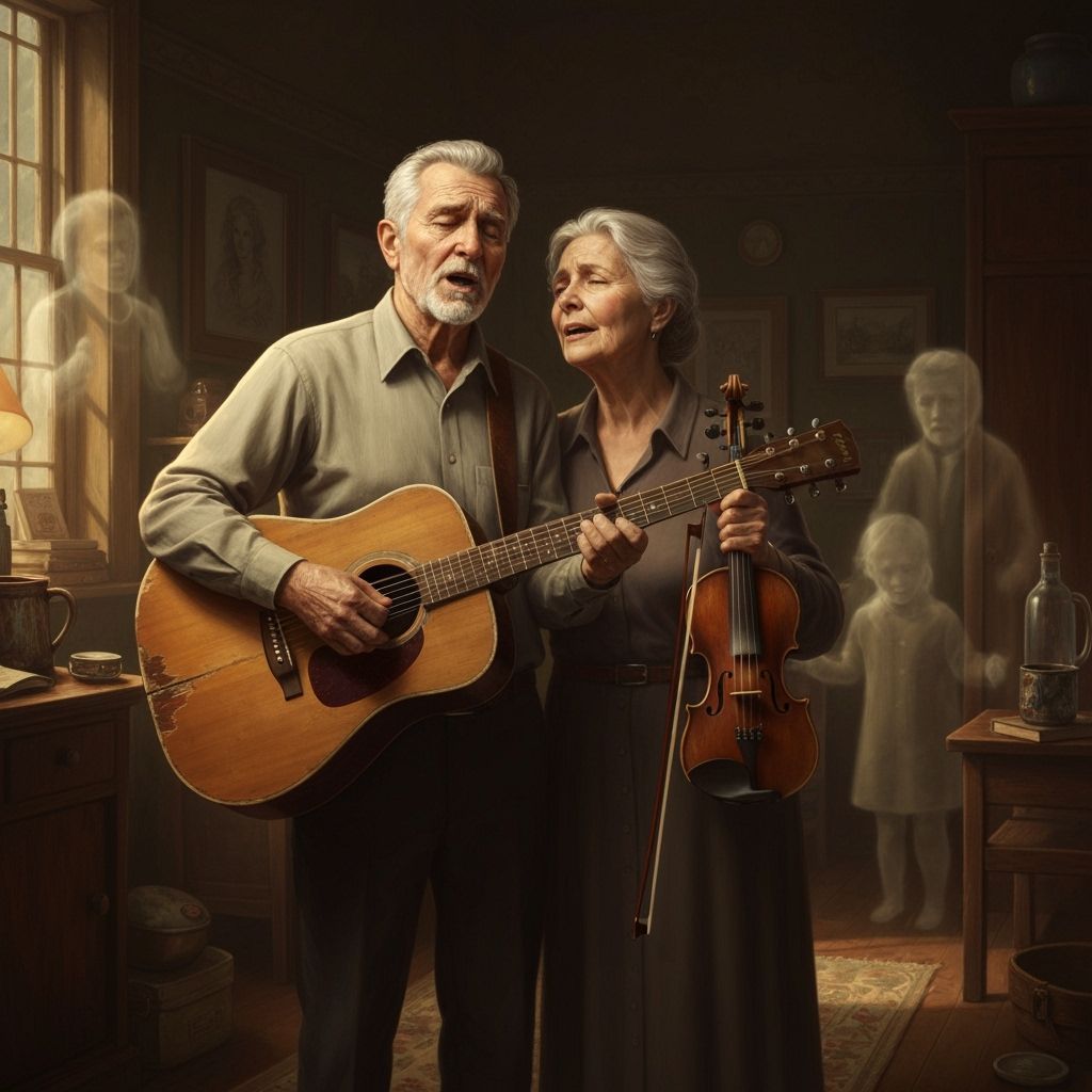 Senior Couple Sings Emotional Ballad with Ethereal Memories