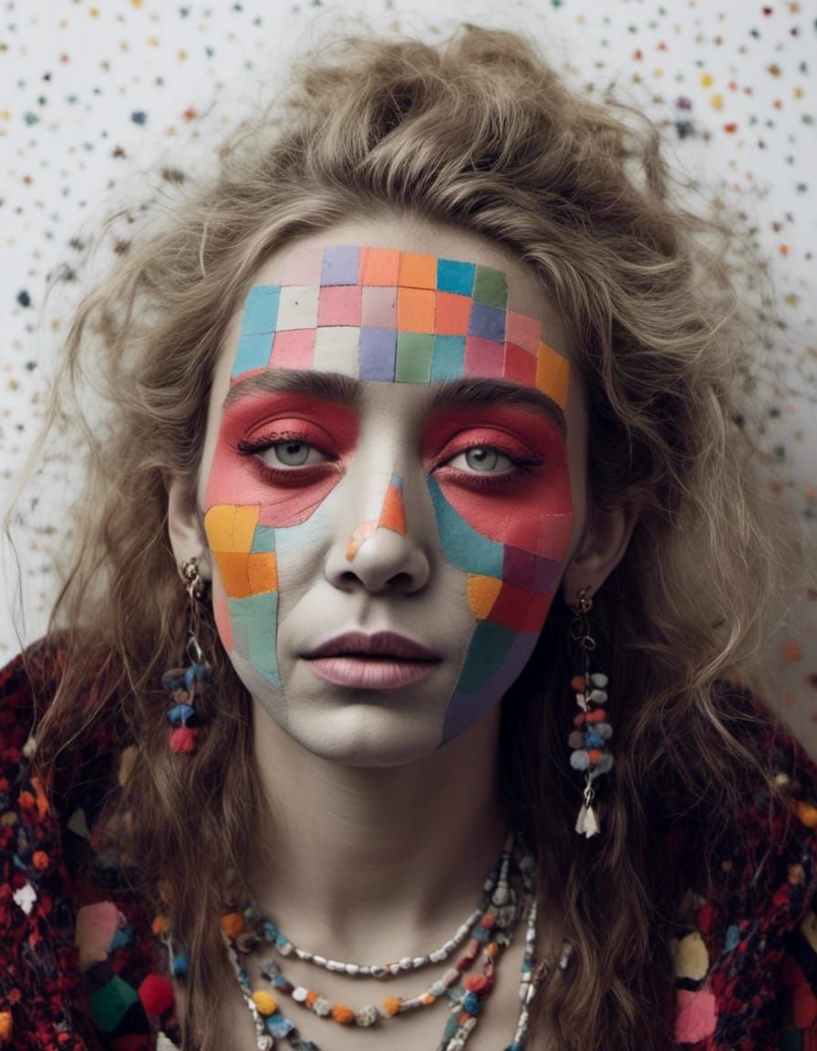 Patchwork Sugar Skull Makeup Art