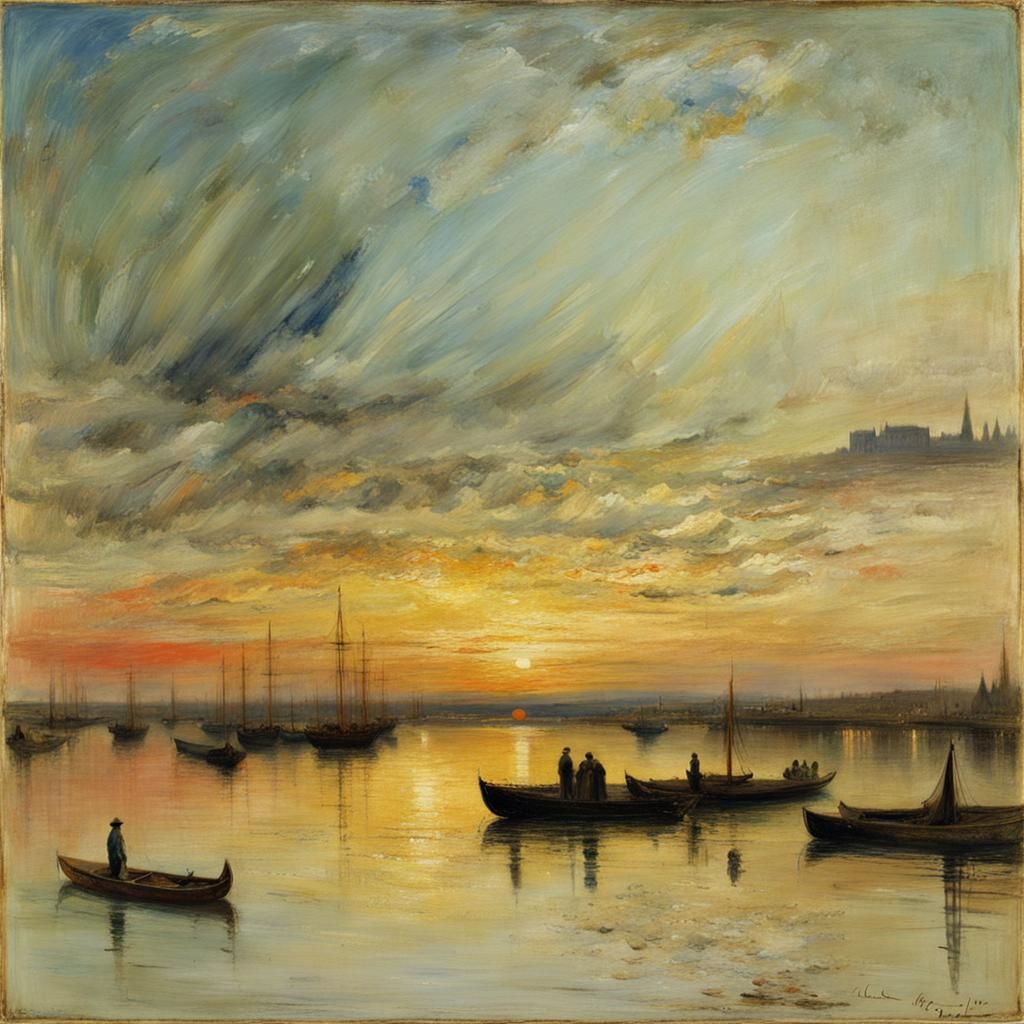 Dreamlike Landscape in Watercolor Style