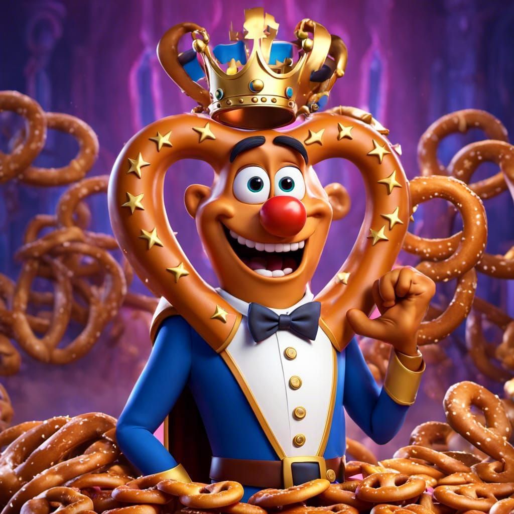 Royal Pretzel Concept Art in 3D Style