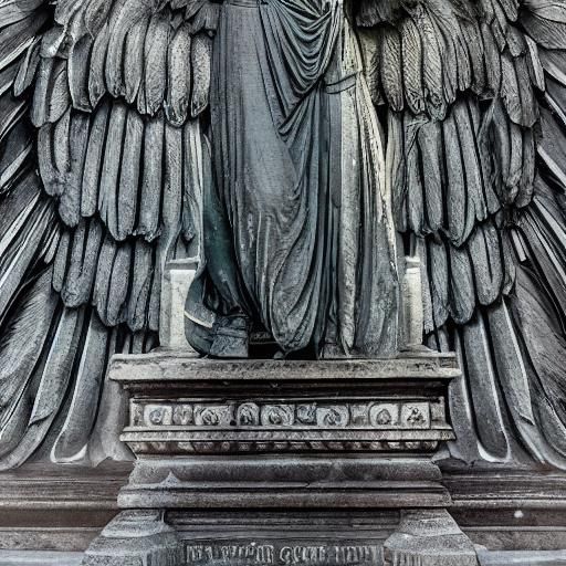 Weeping angel statue