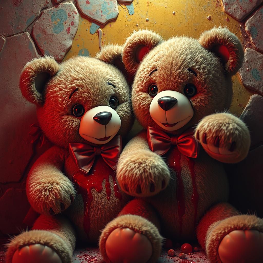 Hyperrealistic Teddy Bears with Unsettling Details