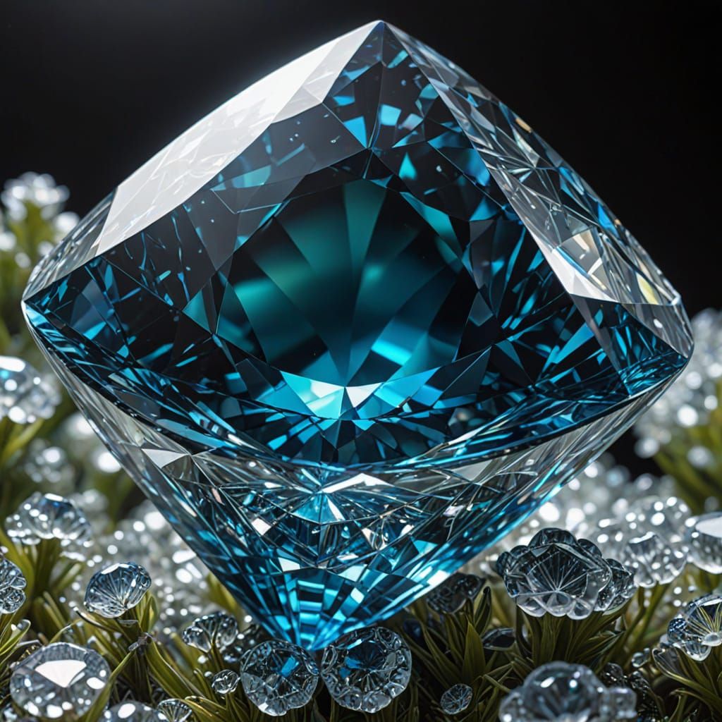 Ethereal Sapphire Illuminated by Bioluminescent Organisms