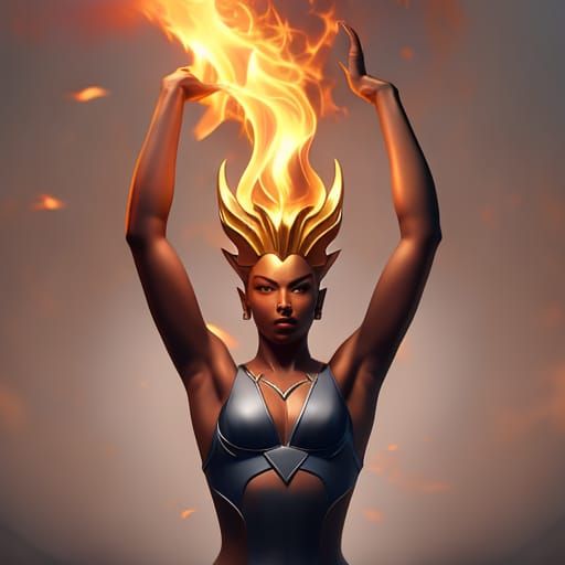 Double column trophy, trophy on fire, double column trophy flames, fiery magic arcing through the air, flames coming out...