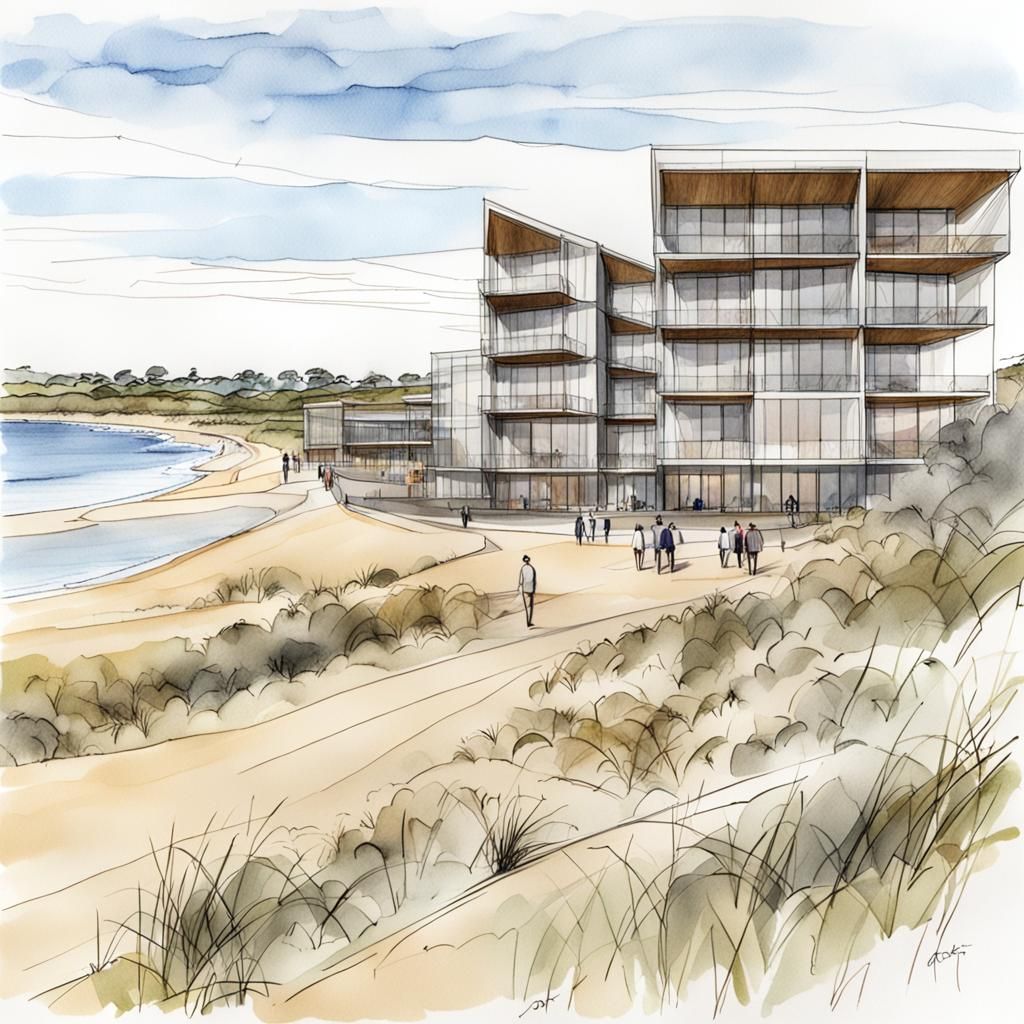 Architectural Sketch of Queenscliff Swan Bay Site