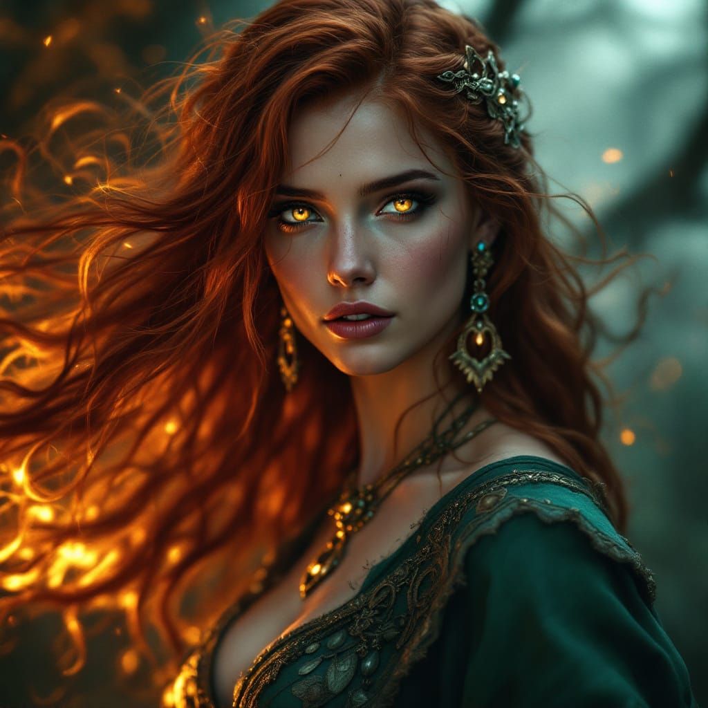 Mystical Celtic Woman in Fantasy Concept Art