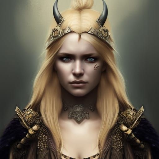 Fierce Viking Warrior Woman in Sinister Style