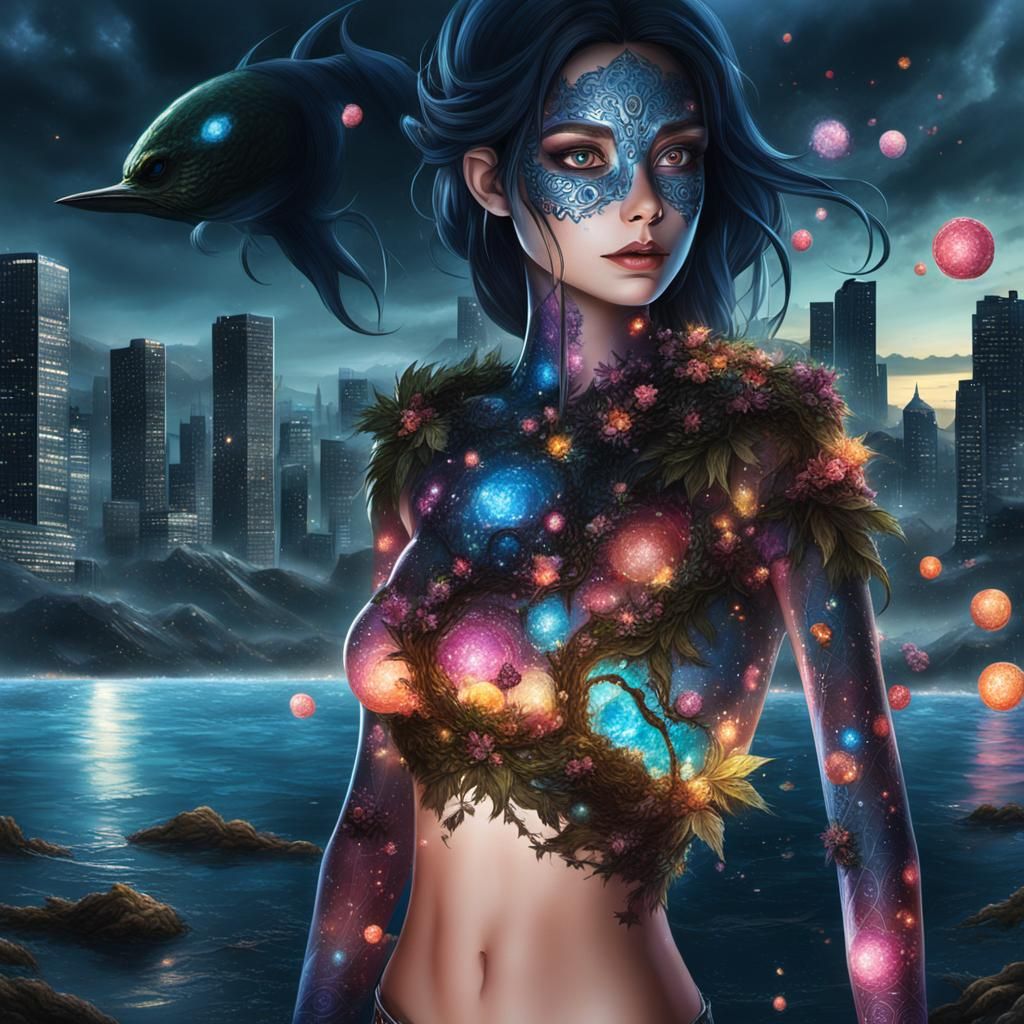 Simple Alien Girl Portrait