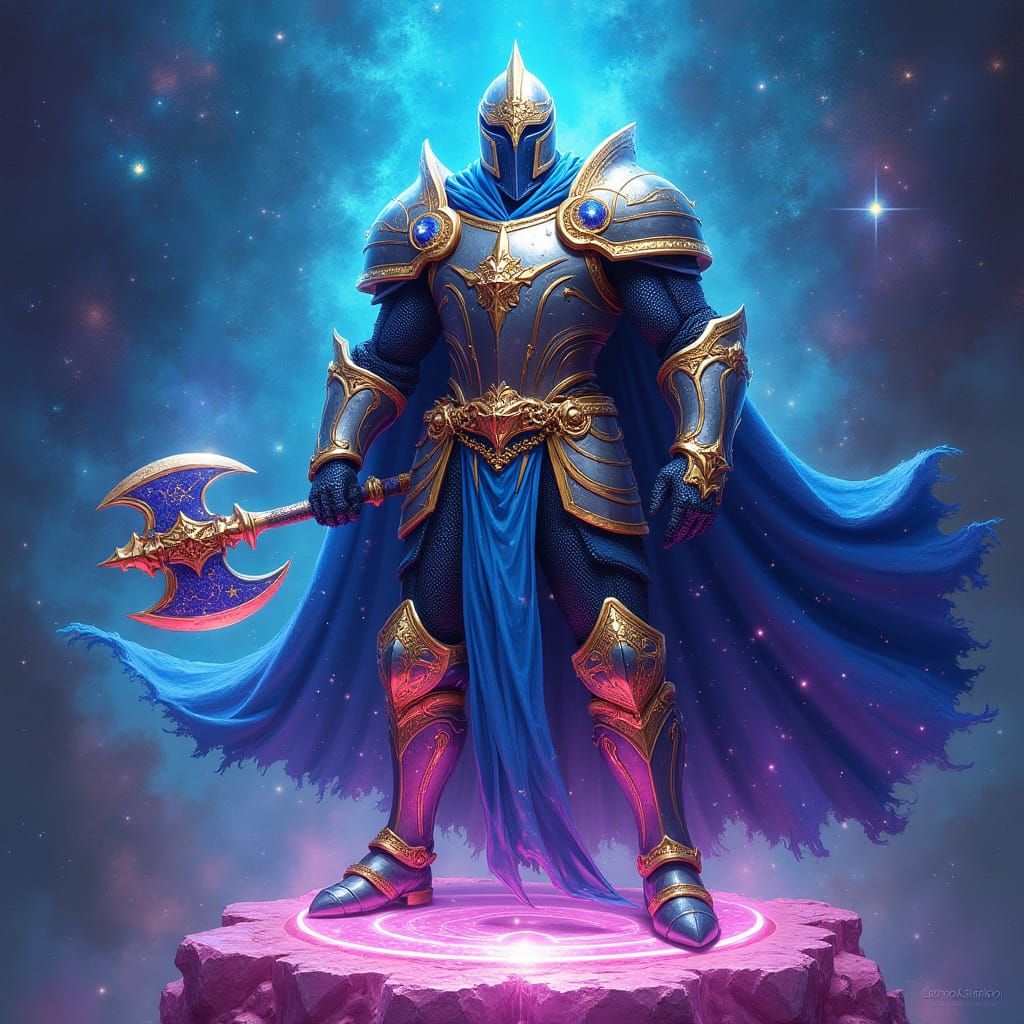 Spectacular Knight in Nebula Armor
