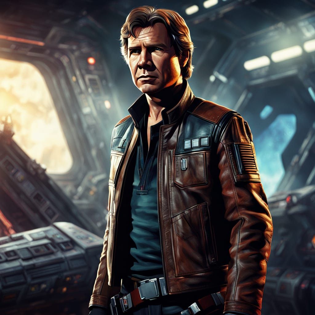Han Solo in Spaceport: Cinematic Concept Art