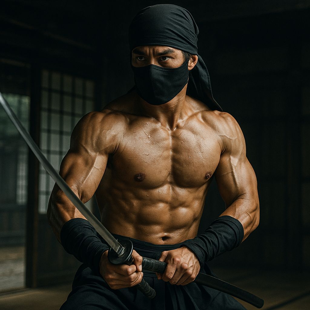 Hyperrealistic Ninja Training: Cinematic 64 Megapixel Image