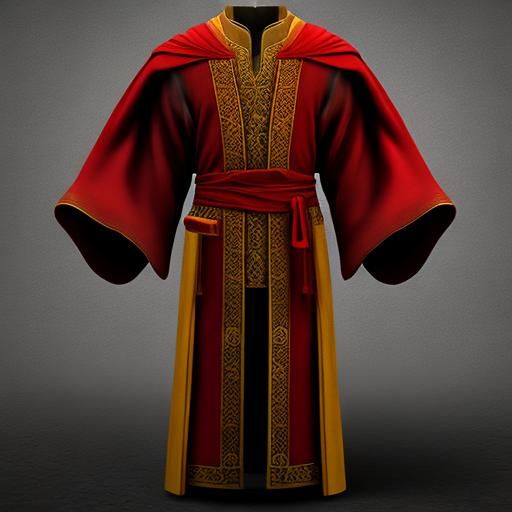 Striking Red Monk's Robe