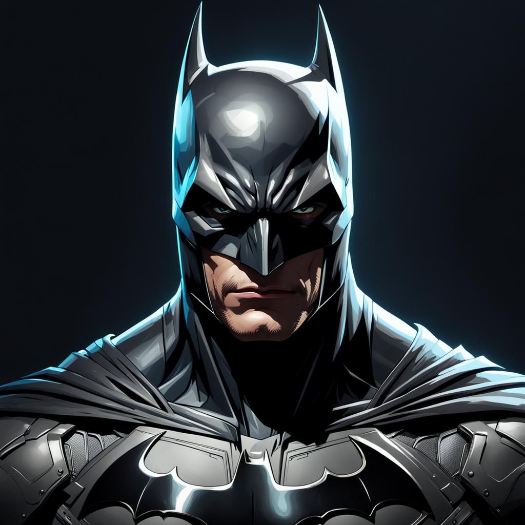 Batman Portrait in Dynamic Comic Book Style