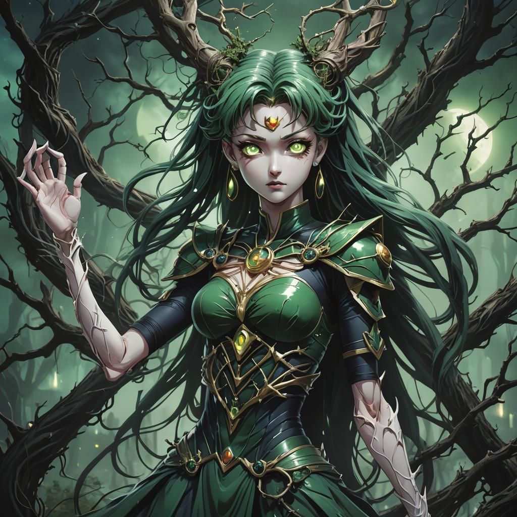 Corrupted Sailor Moon Summons Dark Energy in Dark Fantasy