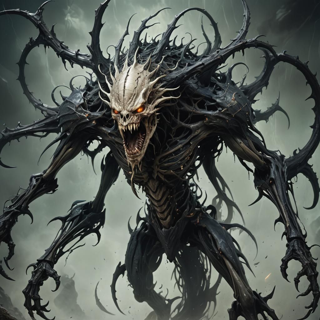 Maelstrom Dreadfiend: Dark Hyperrealistic Concept Art