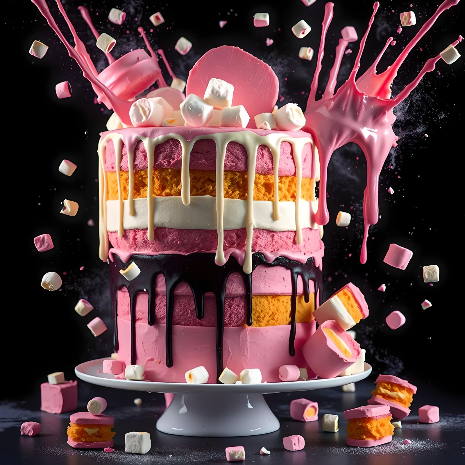 Oops Splash Of Marshmallow Yummy Cake.